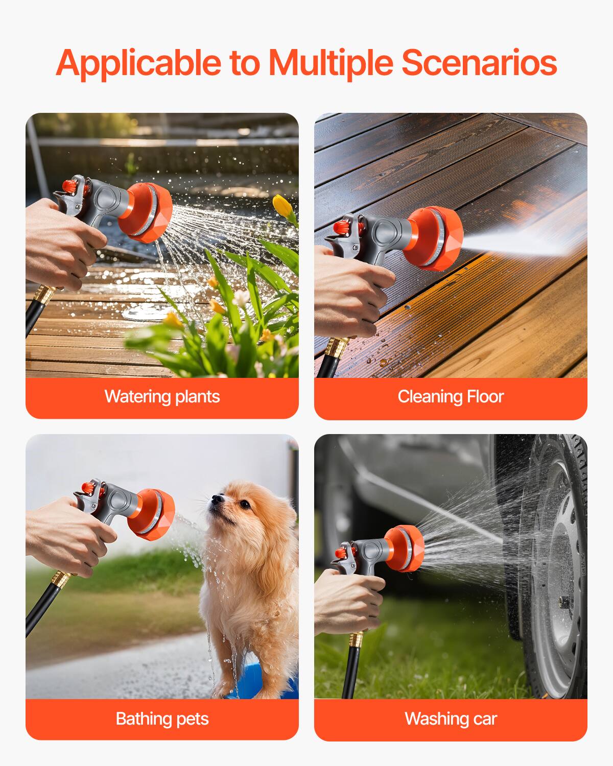 Applicable to Multiple Scenarios

- Watering plants
- Cleaning Floor
- Bathing pets
- Washing car