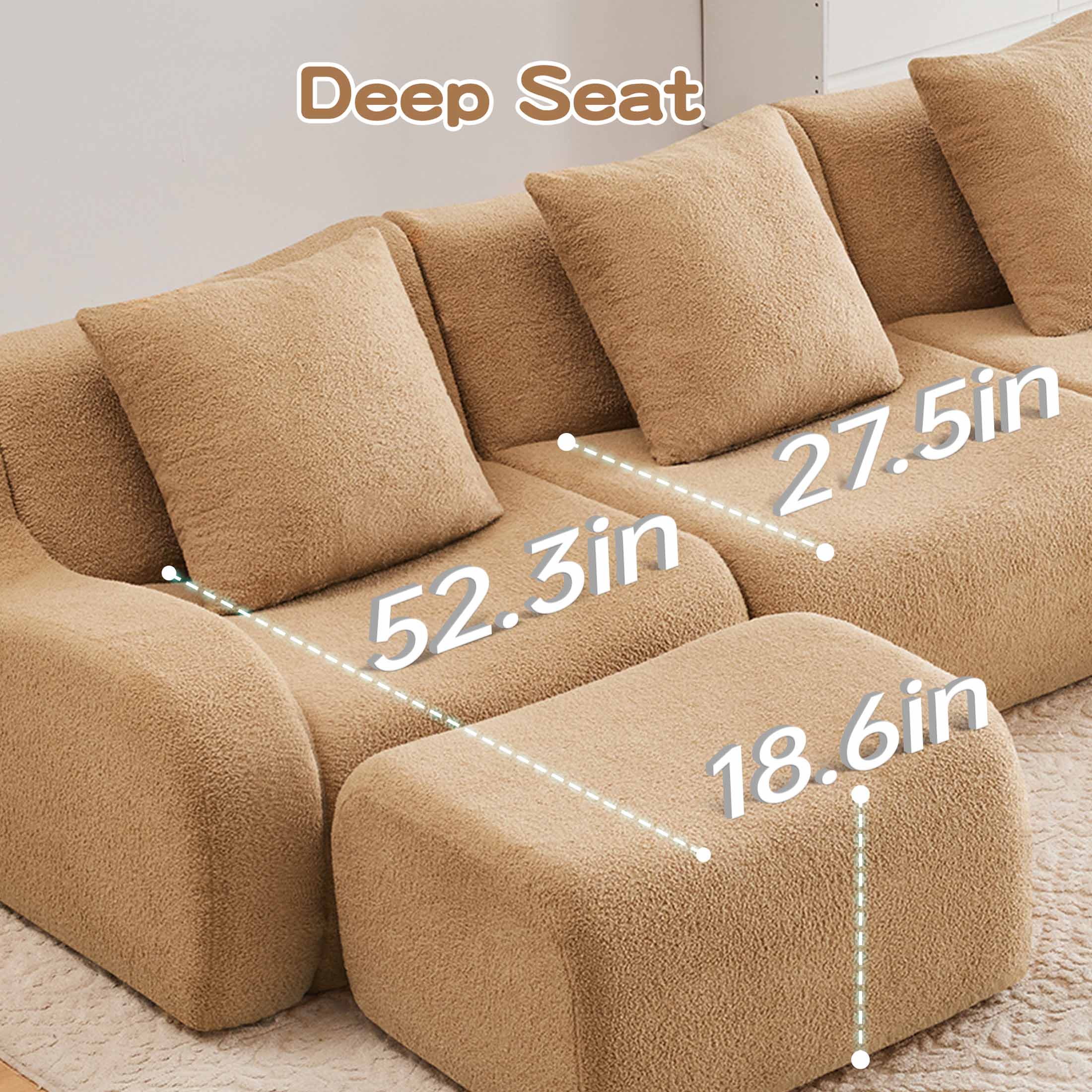 Deep Seat  
52.3in  
27.5in  
18.6in