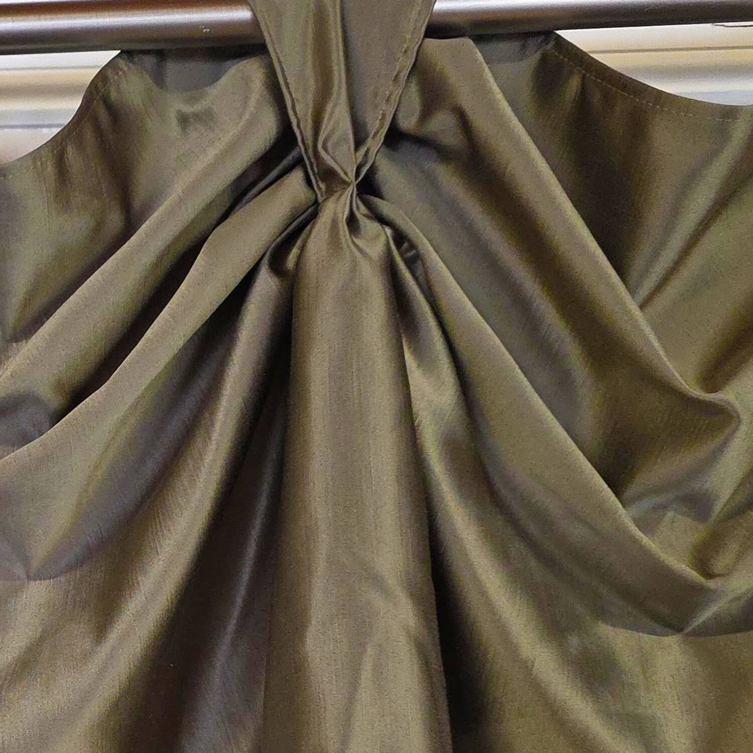 Alt View 1. RLF Home - RLF Home Soft Rayon 3-S Victory Swag Window Valance 100% Cotton Tab Top 54" x 17" Green - Green.
