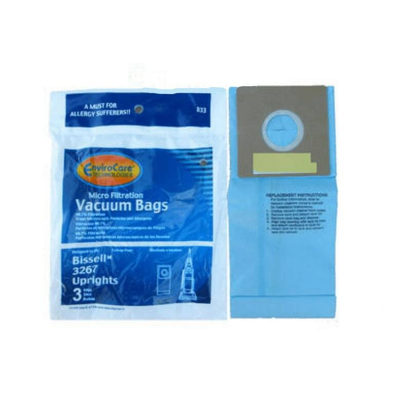 A MUST FOR ALLERGY SUFFERERS!  
EnviroCare Micro Filtration Vacuum Bags REPLACEMENT  
Bissell 3267 Uprights 3