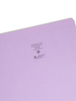 Alt View 2. Smead - Reinforced File Folder, Straight Cut, Legal Size, 100/Box - Lavender.