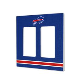 Keyscaper - Buffalo Bills Stripe Double Rocker Light Switch Plate - Multicolor