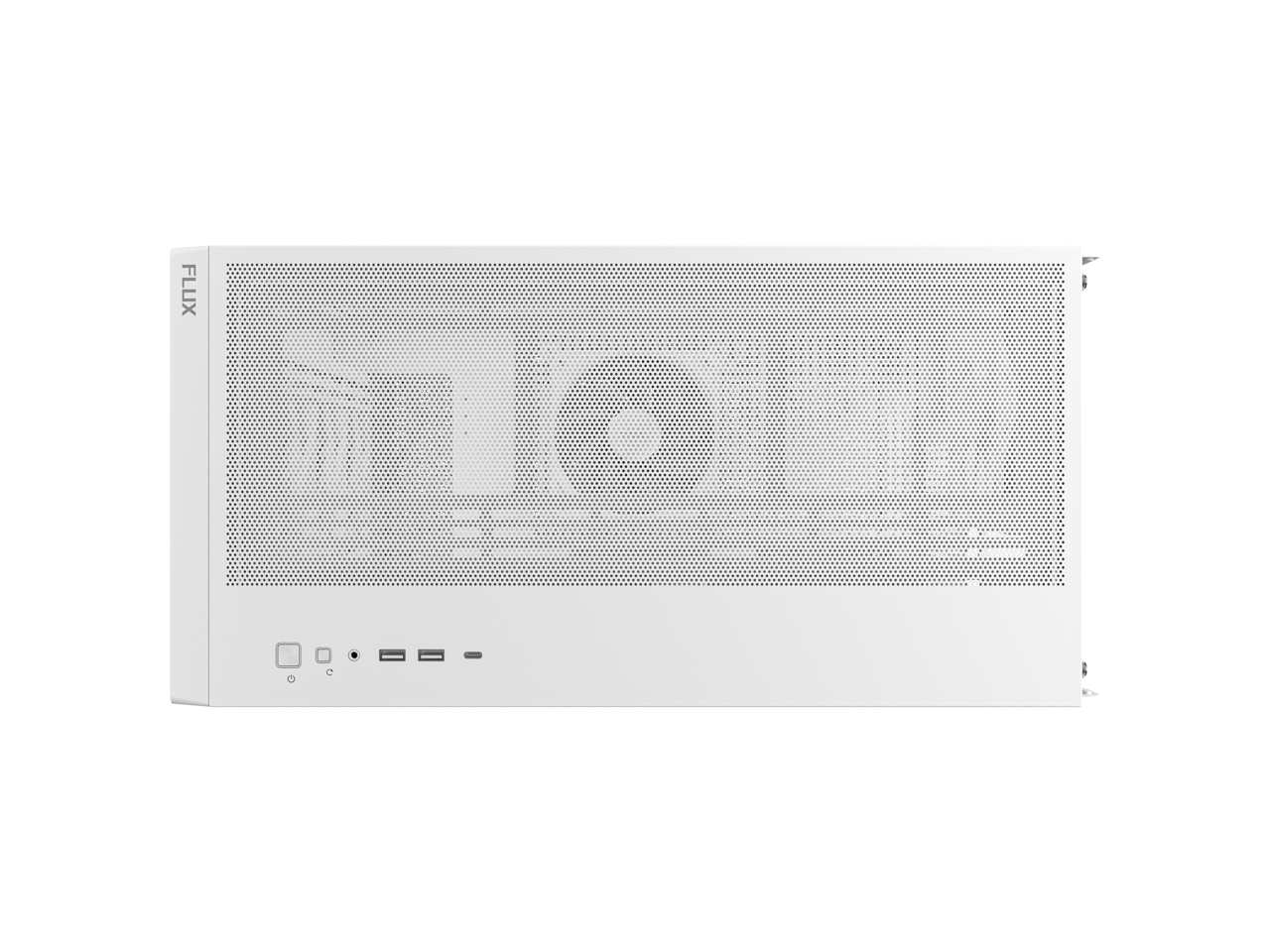 Alt View 10. Antec - Antec FLUX Wood White, 5 PWM Fans, High-Airflow Front, Type-C, 420mm Radiator, Up to 9 Fans, Mid-Tower E-ATX Case - White.