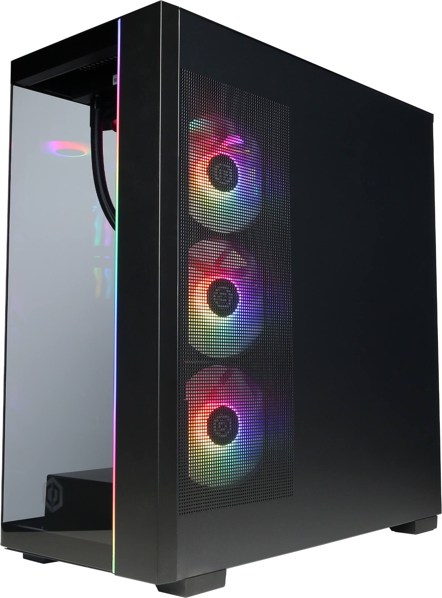 Angle. CyberPowerPC - Gaming Desktop - AMD Ryzen 9 9900X 2024 - NVIDIA GeForce RTX 5060 Ti 16GB - 32GB DDR5 Memory - 2TB SSD Storage - Black.