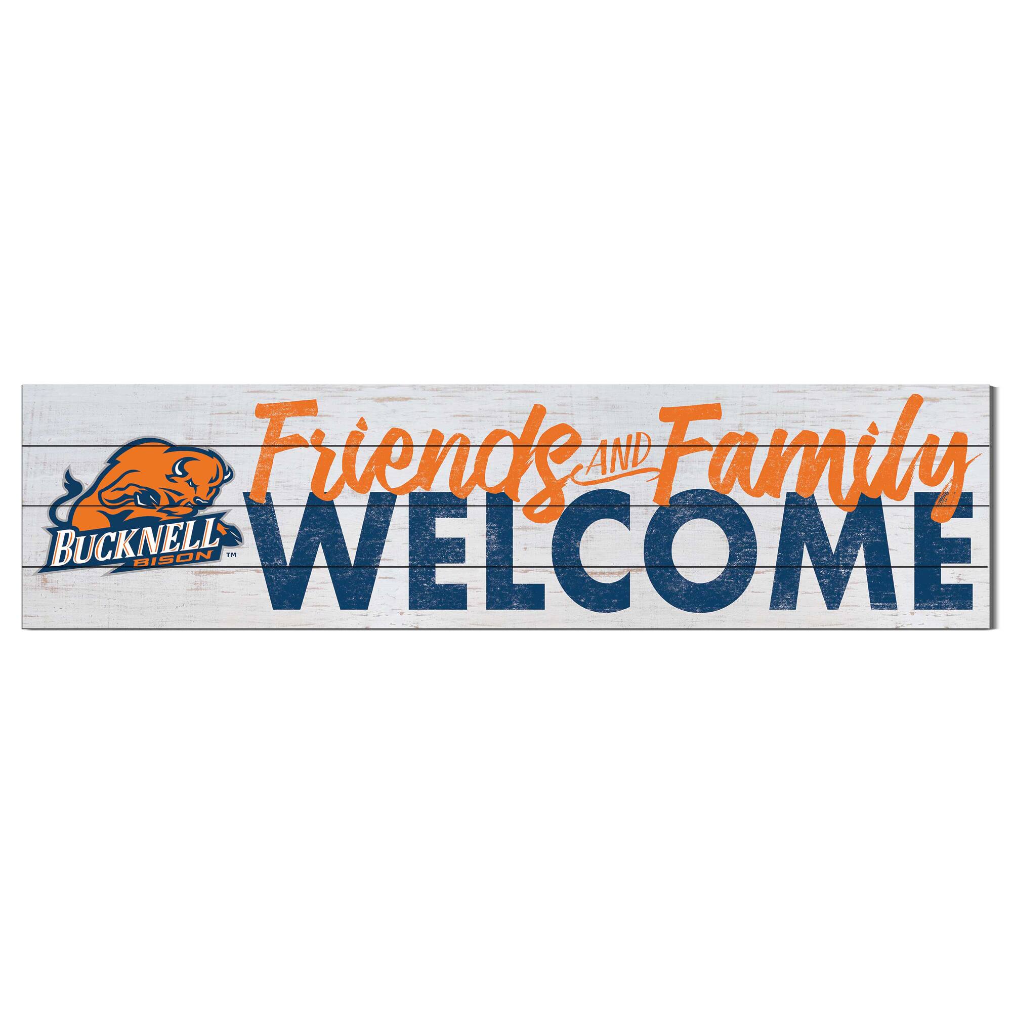 Jardine - Bucknell Bison 10'' x 40'' Friends & Family Welcome Sign - White