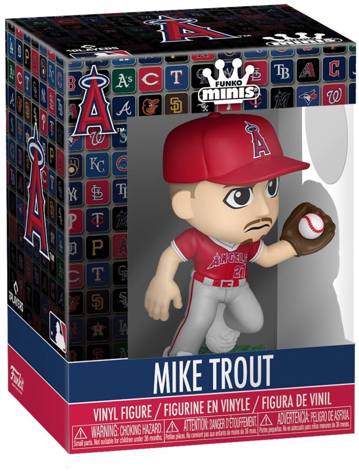 8 P C I L S E D A 7 CIY SPLAVE AL EBS FW fo TB A 8 A's C T FUNKO I minis M W (I B A A S J P I TM W P EO KC I X T P T B P ANGELS C T C 21 S dlet A MIKE TROUT VINYLE / FIGURA DE VINIL FIGURE / FIGURINE EN VINYL ! ADVERTENCIA: PELIGRO DE ASFIXIA ! ATTENTION: DANGER D'ETOUFFEMENT. No adecuado para menores de 36 meses CHOKING HAZARD. mos. Partes pequeñas E ! WARNING: enfants de moins de 36 Petfles pices N convient pas au suitable for children under 36 months. Small parts. Not