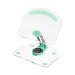 Unique Bargains - Acrylic Tablet Stand - Adjustable, Foldable, Portable, Clear, 360° Rotating Base, for Desk/Home/Office, Women Gift - Green