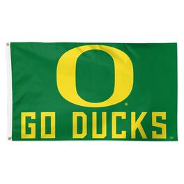 WinCraft - Oregon Ducks 3' x 5' Single-Sided Deluxe Team Slogan Flag - Multicolor