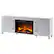 Alt View 14. Henn & Hart - Chabot Log Fireplace TV Stand for TVs up to 75" - White.