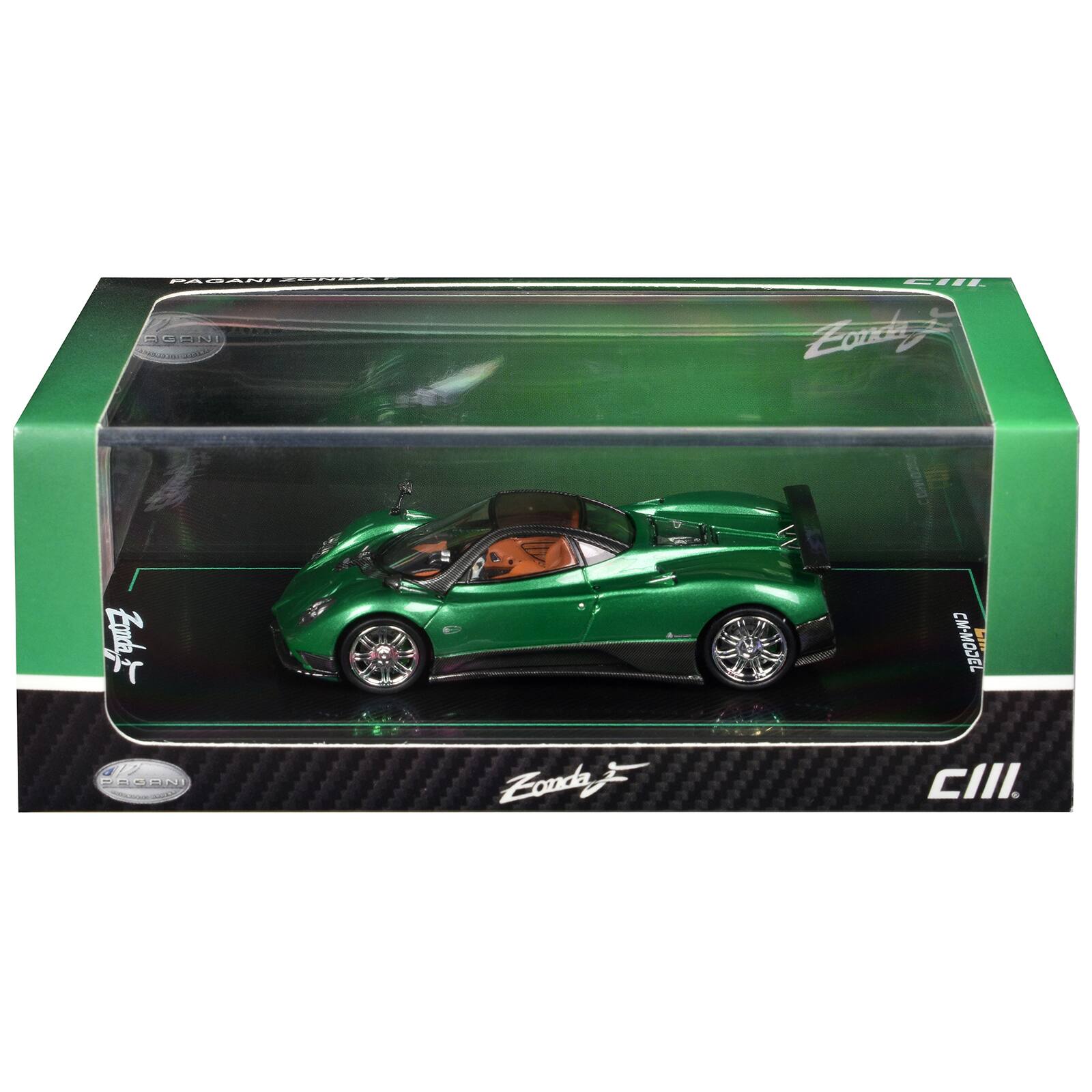 Pagani Zonda F Emerald Green Metallic with Moonroof 1/64 Diecast Model ...