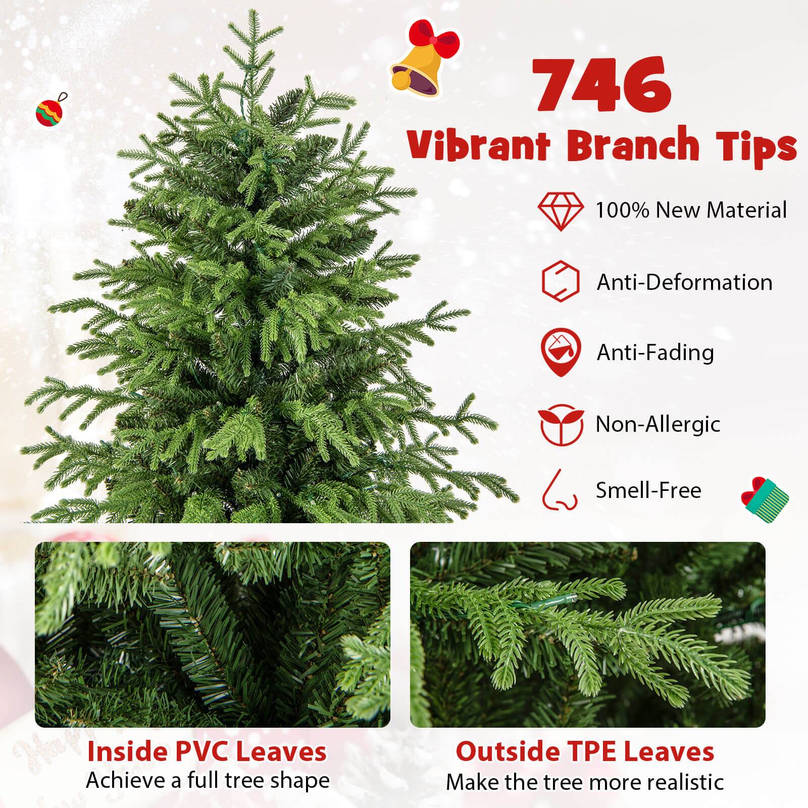 746 Vibrant Branch Tips

- 100% New Material
- Anti-Deformation
- Anti-Fading
- Non-Allergic
- Smell-Free

Inside PVC Leaves
Achieve a full tree shape

Outside TPE Leaves
Make the tree more realistic