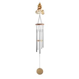 FC Design - 34" Long Wood Silhouette Mermaid Wind Chime Outdoor Patio or Garden Hanging Decoration - Multi-Color