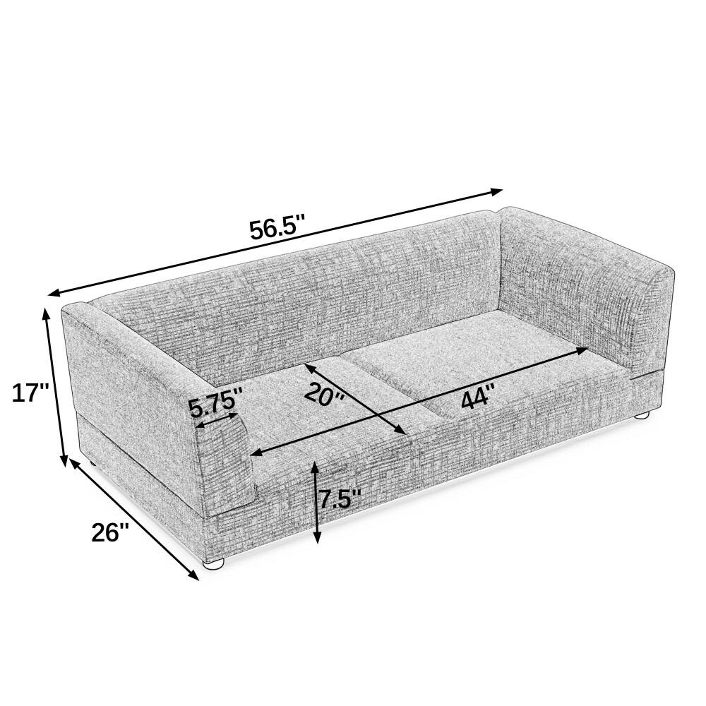 56.5" 17" 5.75" 20" 44" 26" 7.5"