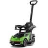 Front. Costway - Costway 3-in-1 Licensed Lamborghini Ride on Push Car Stroller Sliding Car w/ Sound - Green.