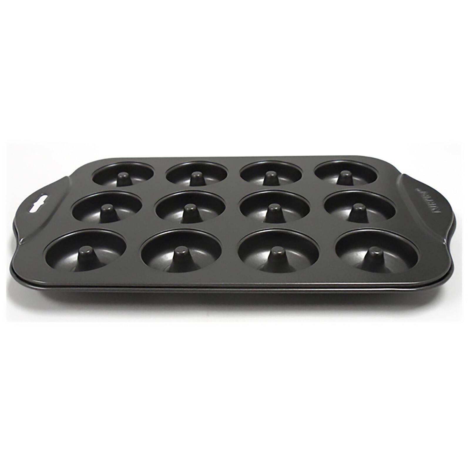 Alt View 1. Norpro - Nonstick 12-Cavity Mini Donut Pan - Black.
