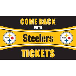 Evergreen Enterprises - Pittsburgh Steelers 28" x 16" Come Back With Tickets Door Mat - Multicolor