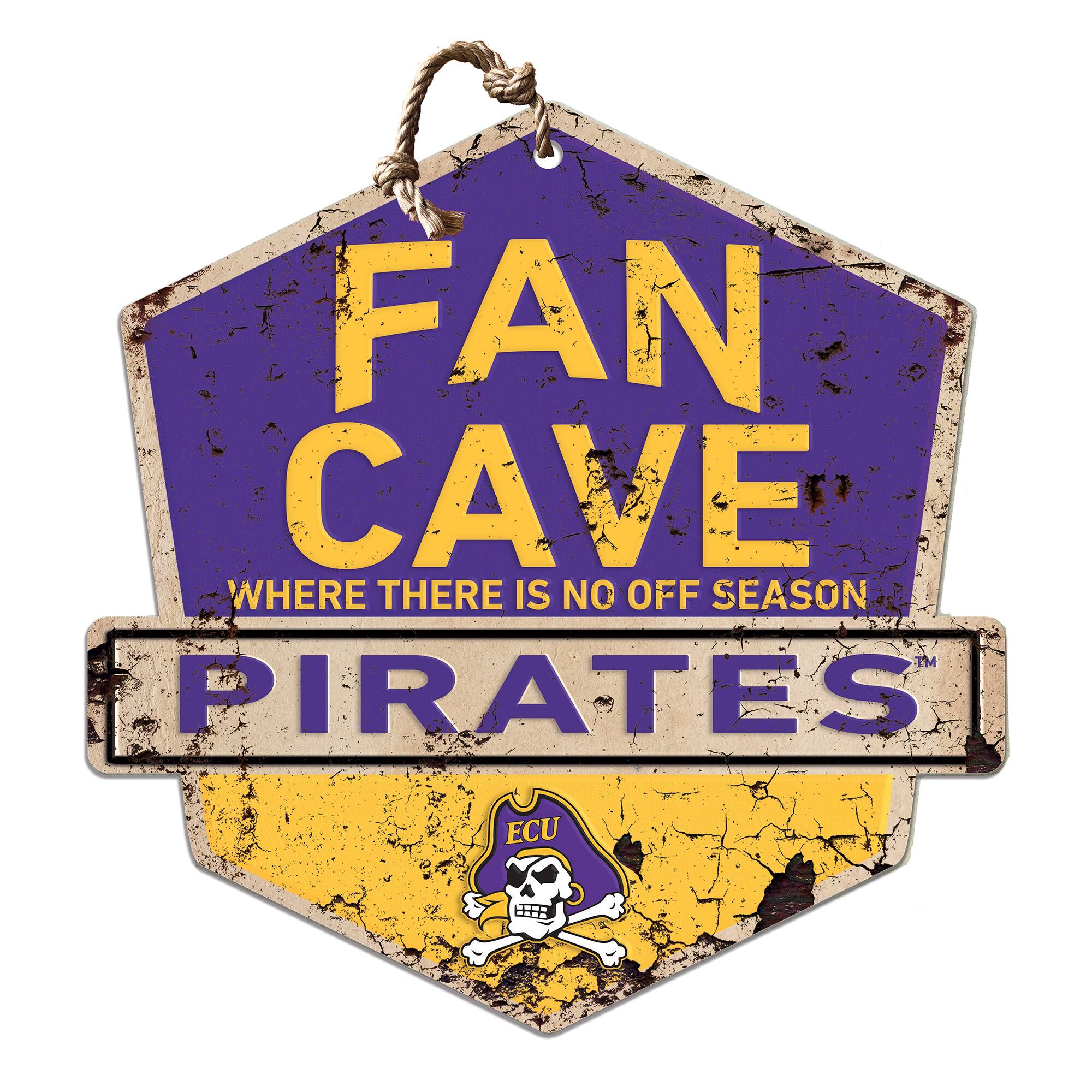 ECU Pirates 20'' x 20'' Fan Cave Badge Sign