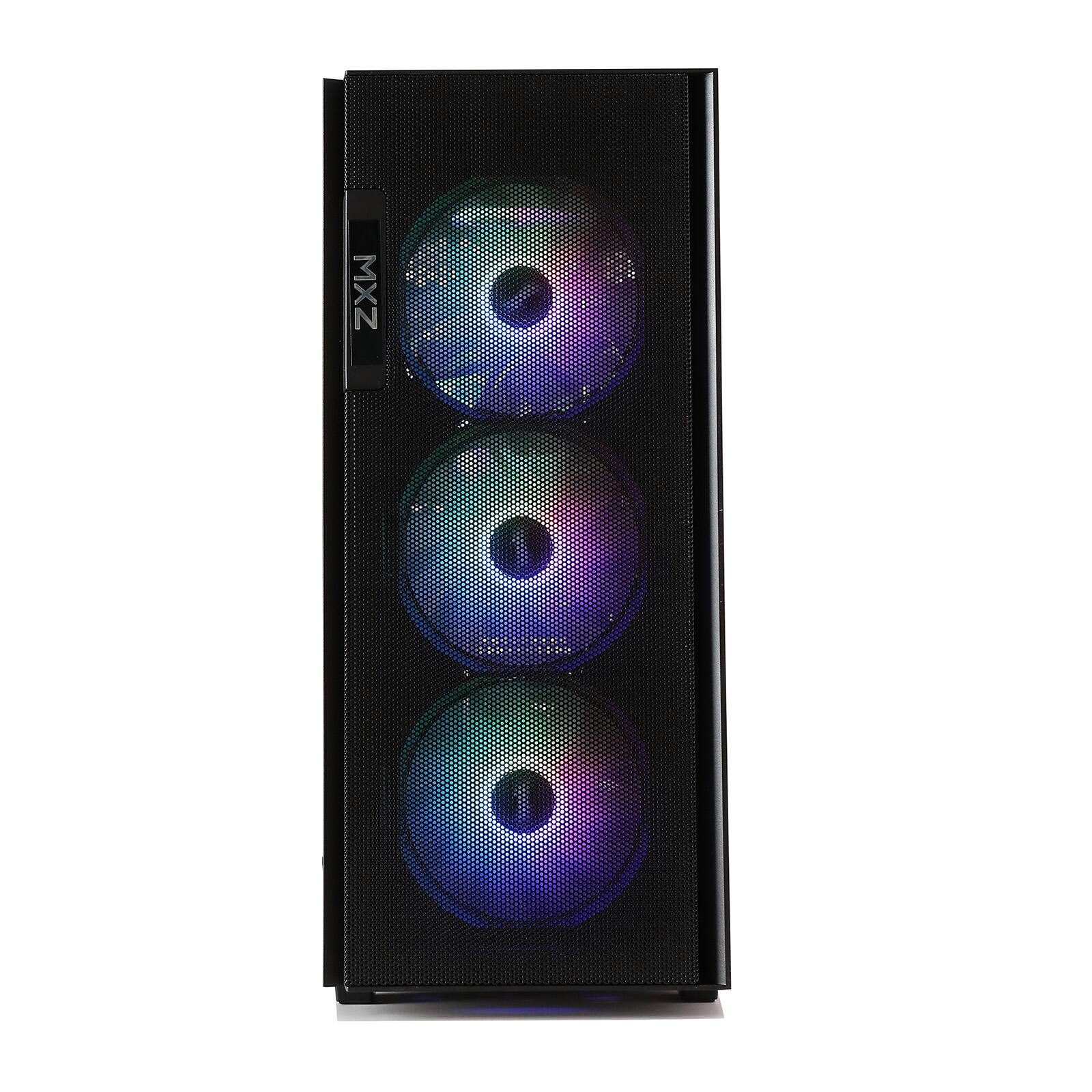 Angle. MXZ - MXZ Gaming PC Computer AMD Ryzen 5 5600X,GeForce RTX 4070,16GB DDR5 6000,NVME 1T SSD,6RGB Fans,WIFI & Win 11 Pro Ready - Black.