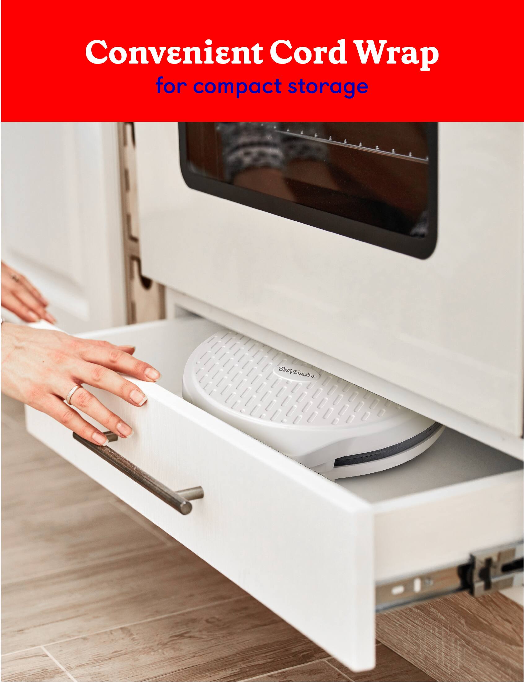 Convenient Cord Wrap for compact storage