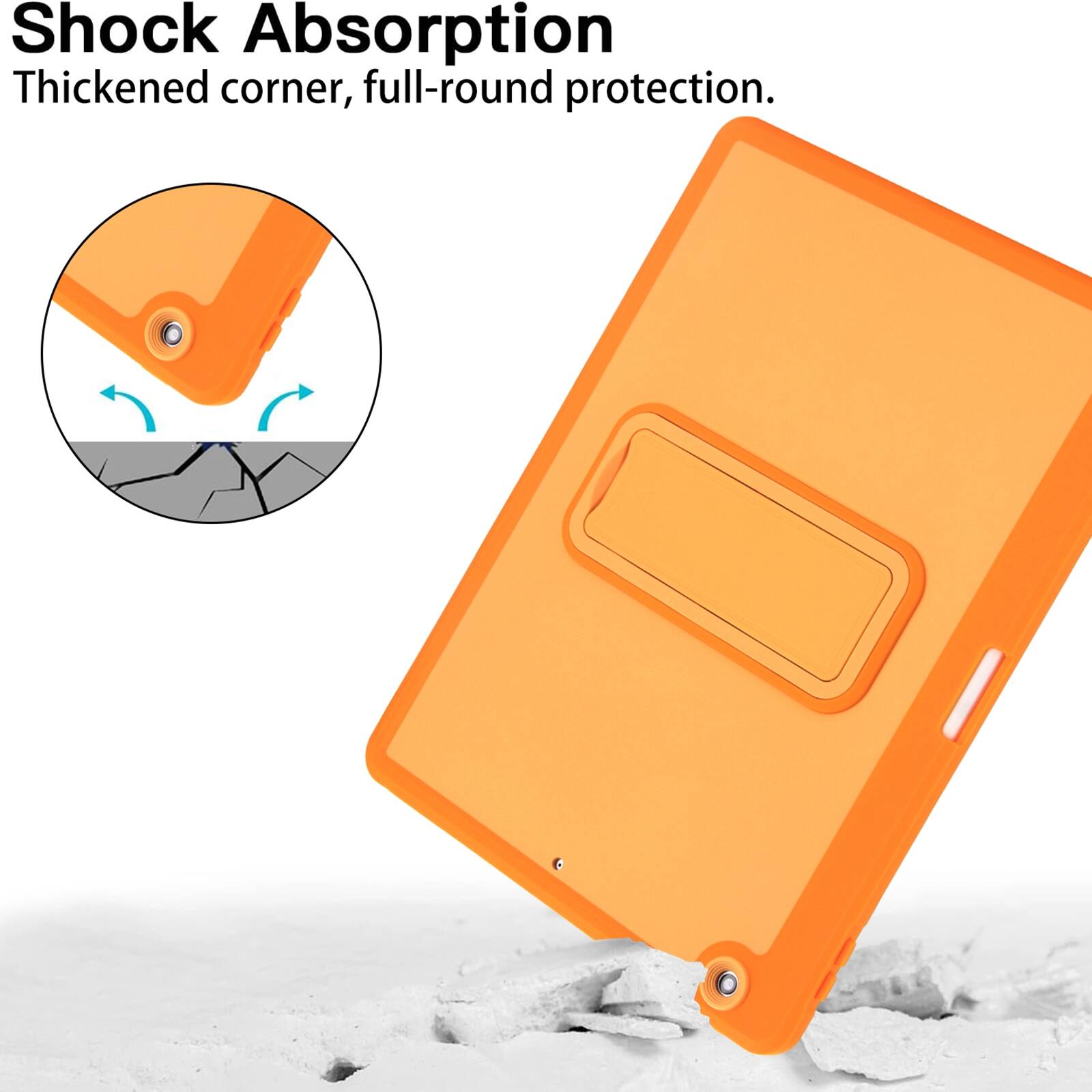 Shock Absorption  
Thickened corner, full-round protection.