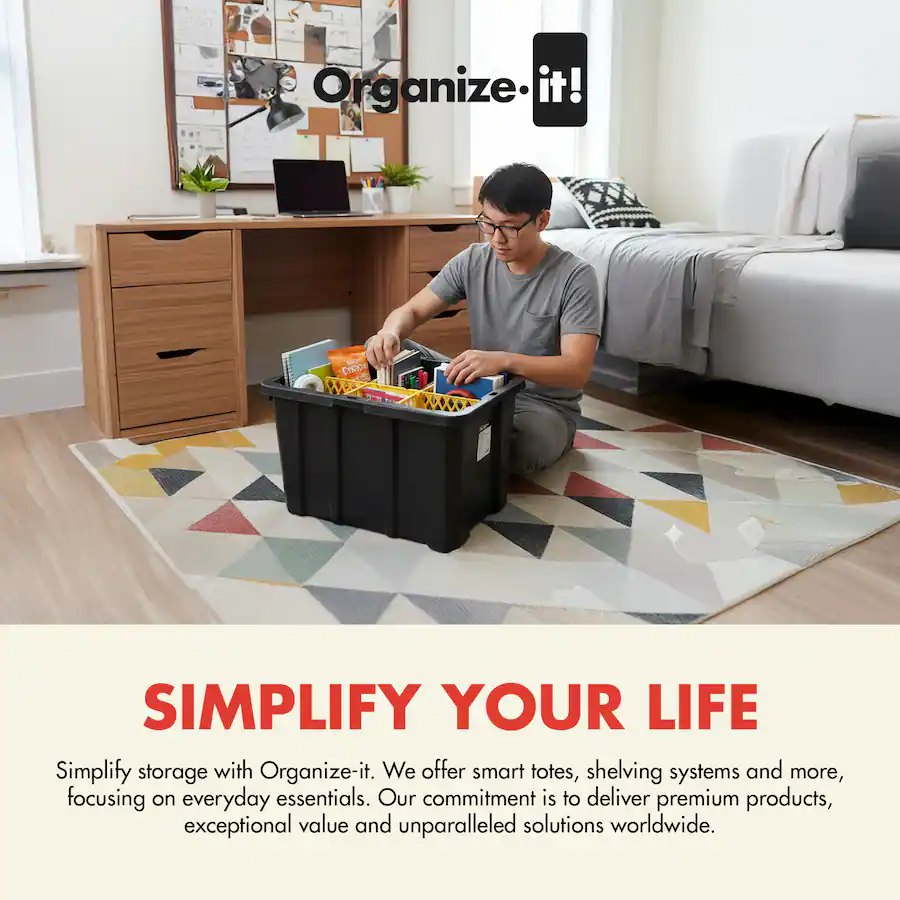 ORGANIZE IT! 6 Slot Tote Dividers for 27 Gal Storage Containers, 4 Pack ...