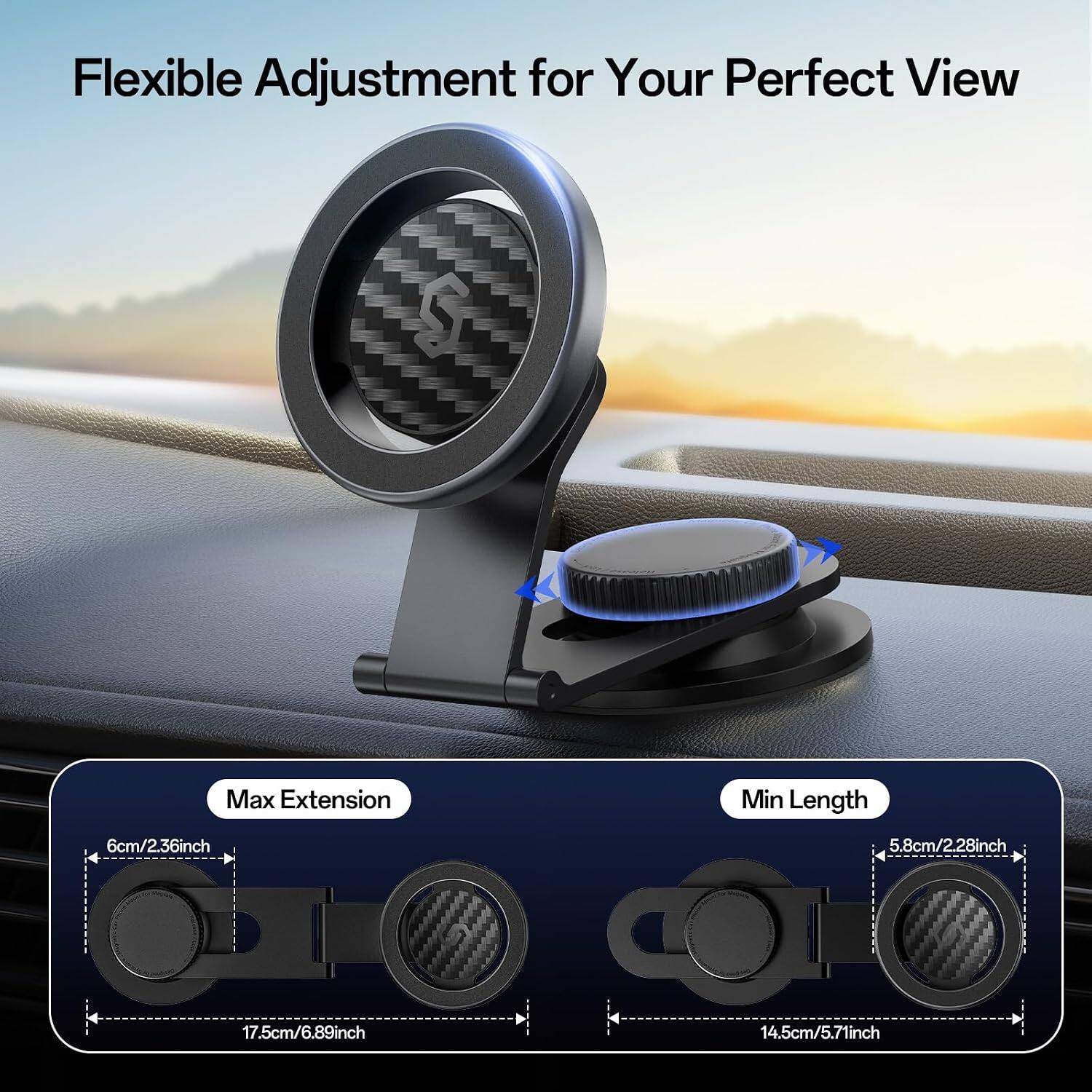 Flexible Adjustment for Your Perfect View

Max Extension
6cm/2.36inch
17.5cm/6.89inch

Min Length
5.8cm/2.28inch
14.5cm/5.71inch