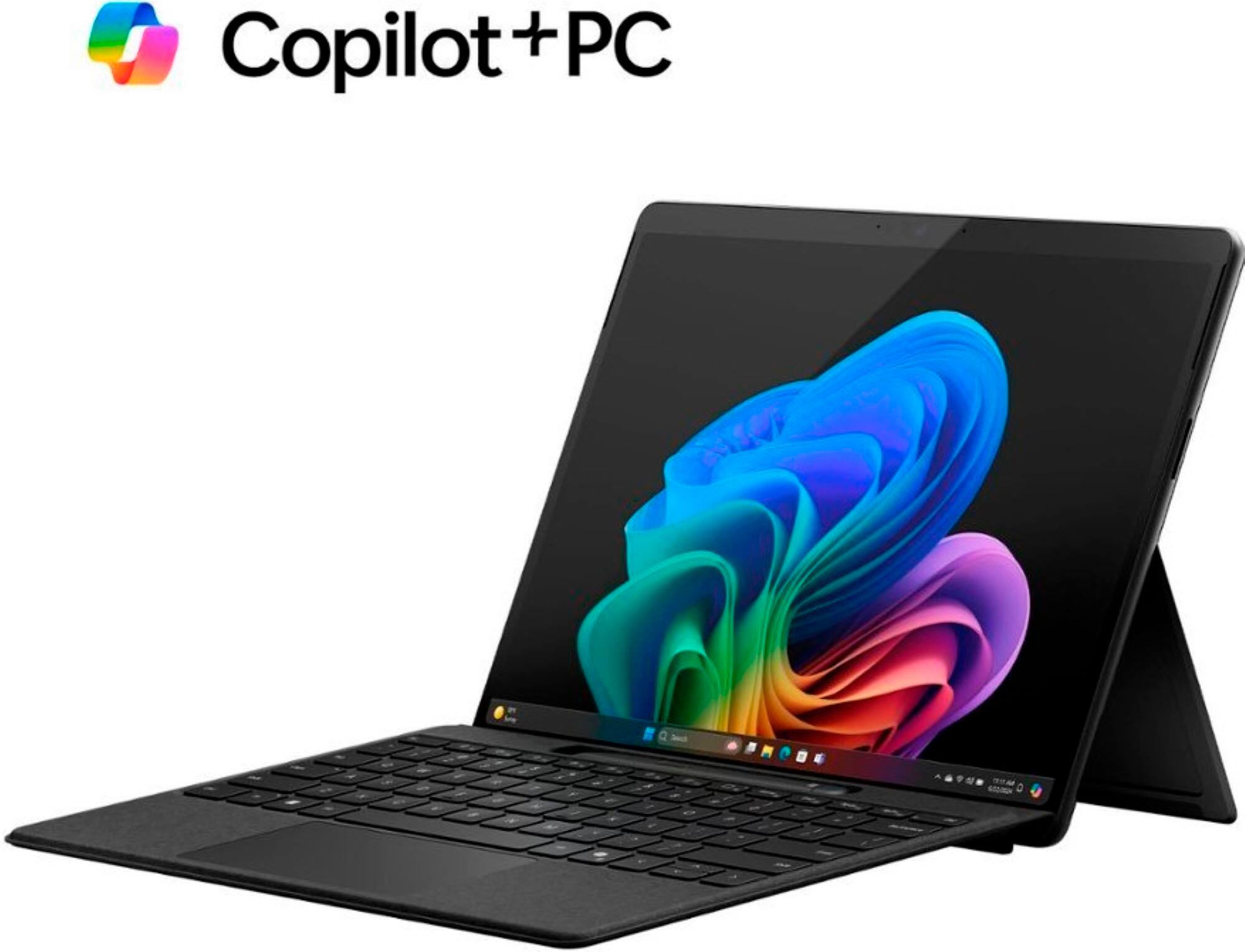 Alt View 11. Microsoft - Refurbished Surface Pro - Copilot+ PC - 13” - Snapdragon X Plus 10 Core - 16GB RAM - 512GB SSD - Device+Keyboard Bundle - Black.