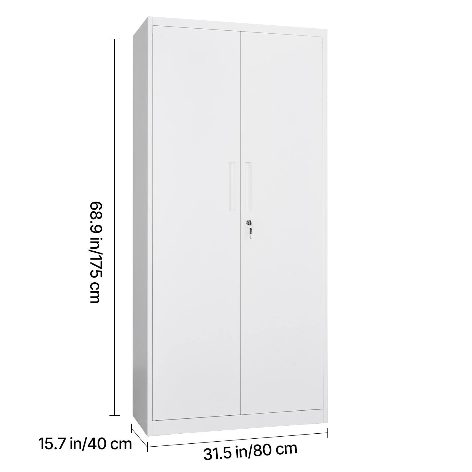 68.9 in/175 cm  
15.7 in/40 cm  
31.5 in/80 cm