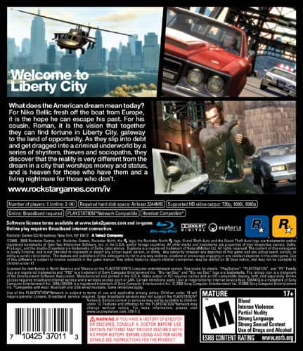 Grand Theft Auto IV • Playstation 3 – Mikes Game Shop