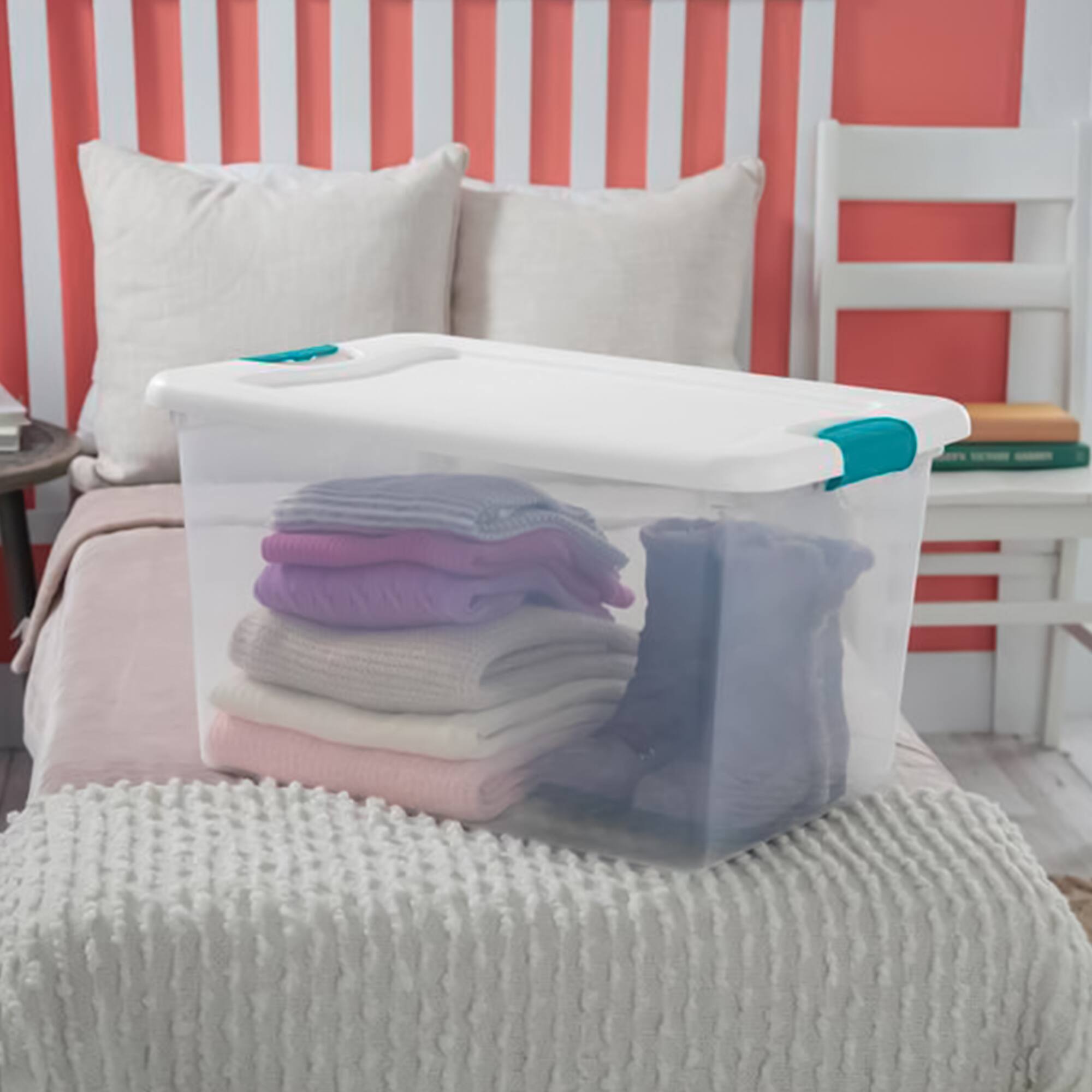 Alt View 8. Sterilite - Sterilite 106-Quart Latching Storage Box (4-Pack) & 64-Quart Container (12-Pack).