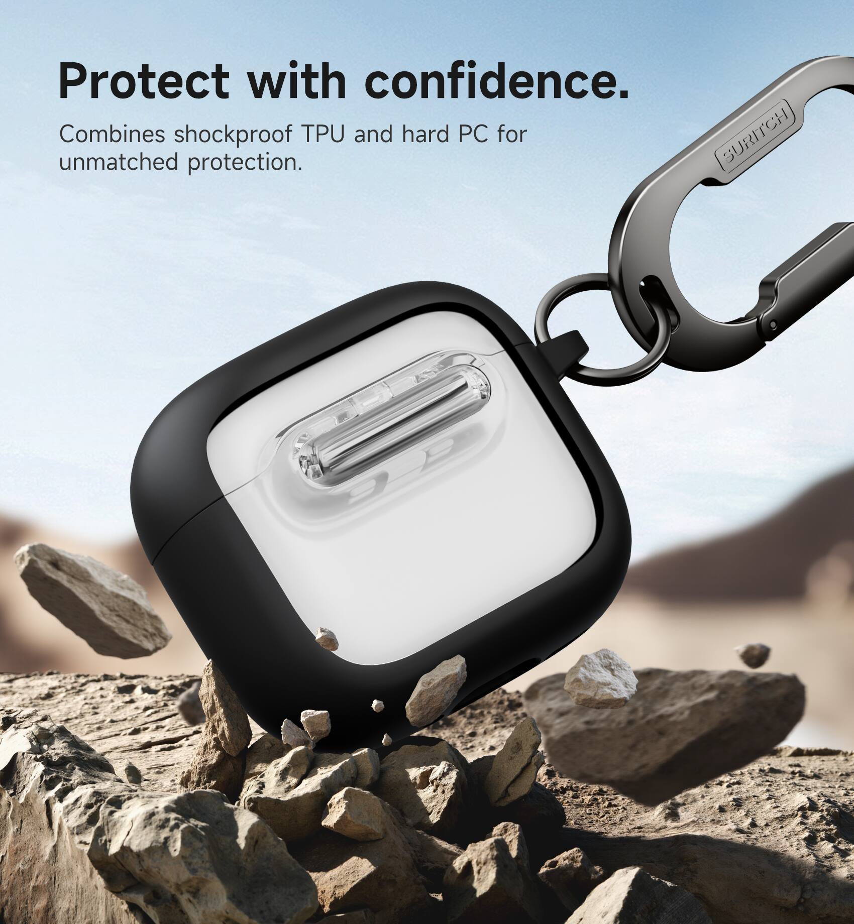 Protect with confidence. Combines shockproof TPU and hard PC for unmatched protection.