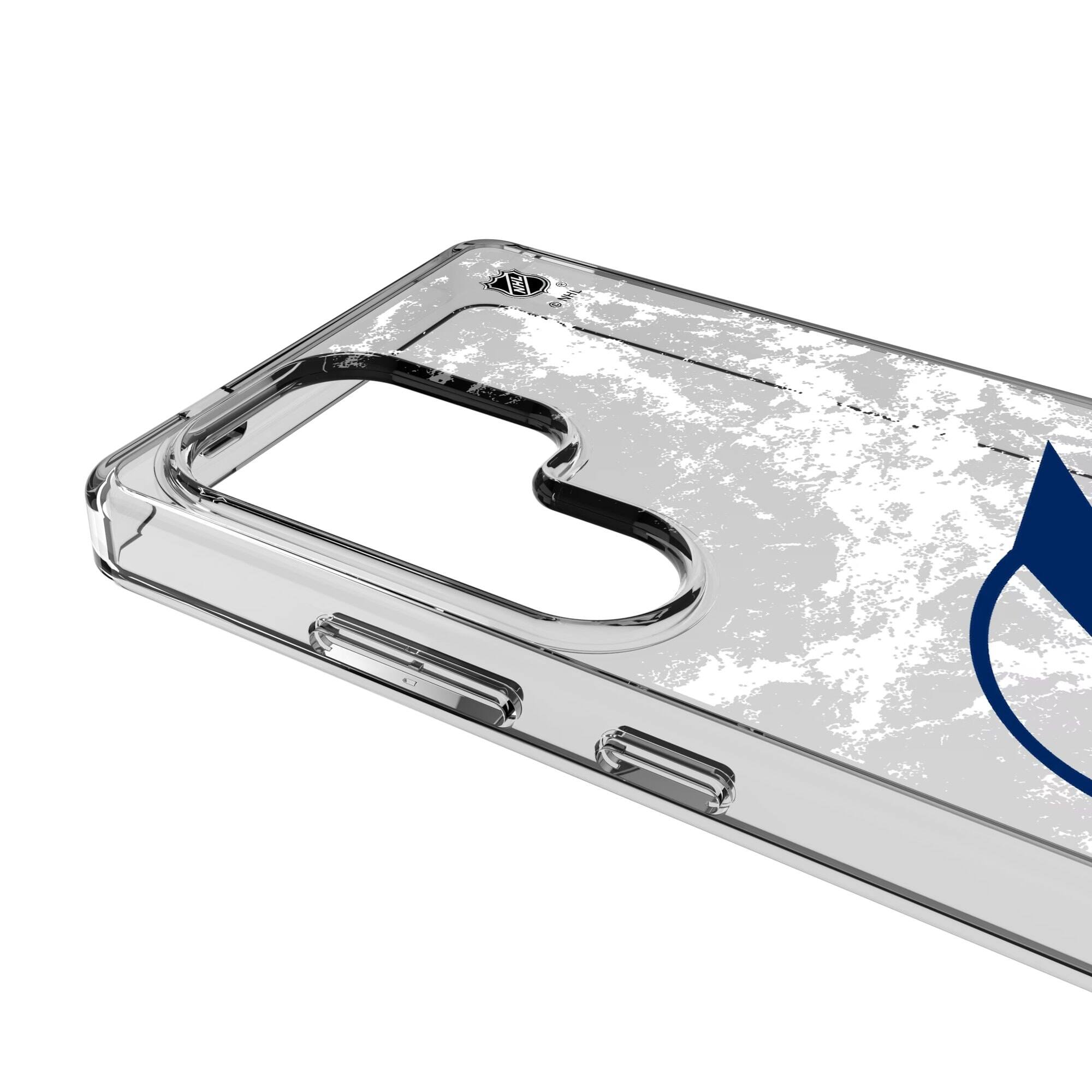 Alt View 2. Keyscaper - Tampa Bay Lightning Galaxy Stripe Clear Ice Case - S23 - Multicolor.