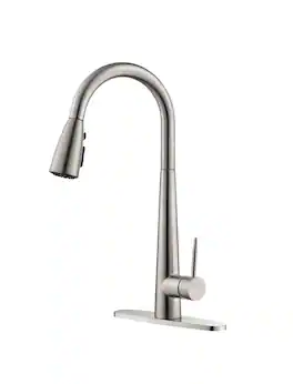Kitchen Faucet with Pull Down Sprayer High Arc Single Handle Kitchen Sink Faucet with Deck Plate