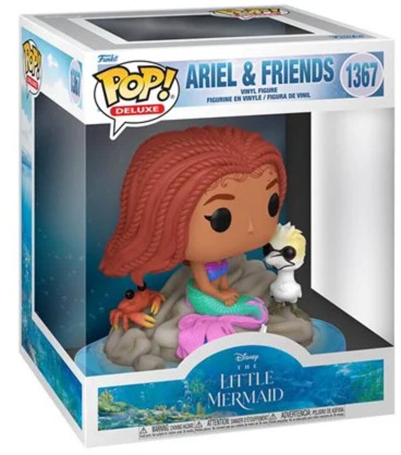 Furh 1 ARIEL & FRIENDS 1367 POP! DELUXE 1 VINYLE FIGURE 1 FIGURA DE VINIL 1 A Disney THE LITTLE MERMAID 1 A ADVERTENÇA 1 ATENTION