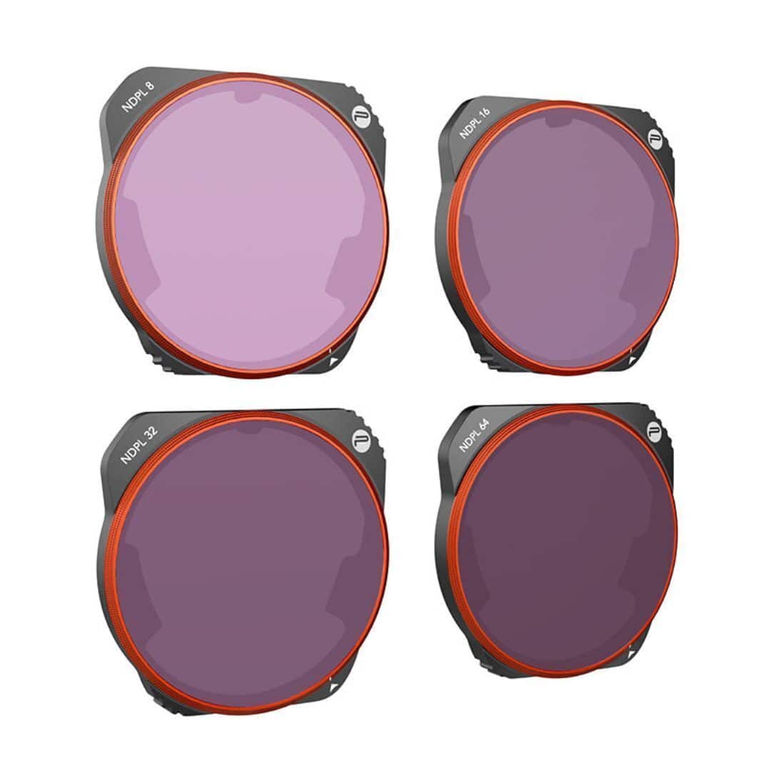 PGYTECH - DJI Mavic 3 Pro ND-PL Set (NDPL 8 16 32 64) (Professional) with Ergonomic Design and Scratch-Resistant Glass