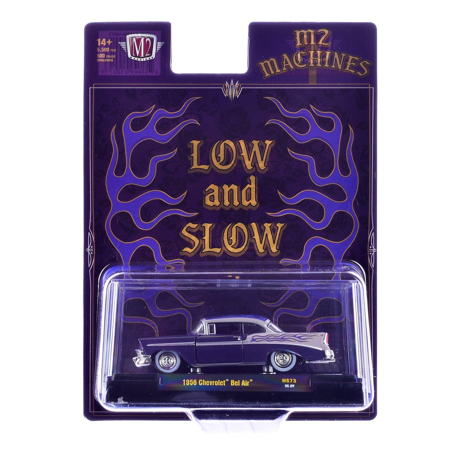 0-HS73 14+ 5,500 500 CHASE PCS M2 WORLDWIDE MAGRINES

m2 MACHINES

LOW and SLOW

1956 Chevrolet Bel Air

HS73