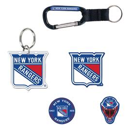WinCraft - New York Rangers 5-Pack Key Ring and Fridge Magnet Set - Multicolor