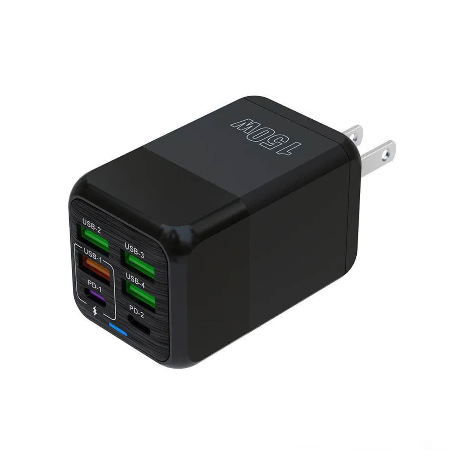 Stock Preferred - 6-Port 150W Universal USB Charging Station - Black