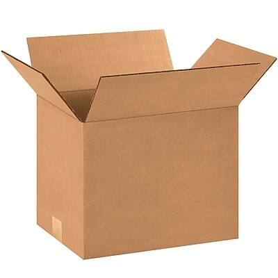 Front. The Packaging Wholesalers - 12" x 9" x 9" Shipping Boxes, 32 ECT, 25/Pack (1299) - Kraft.