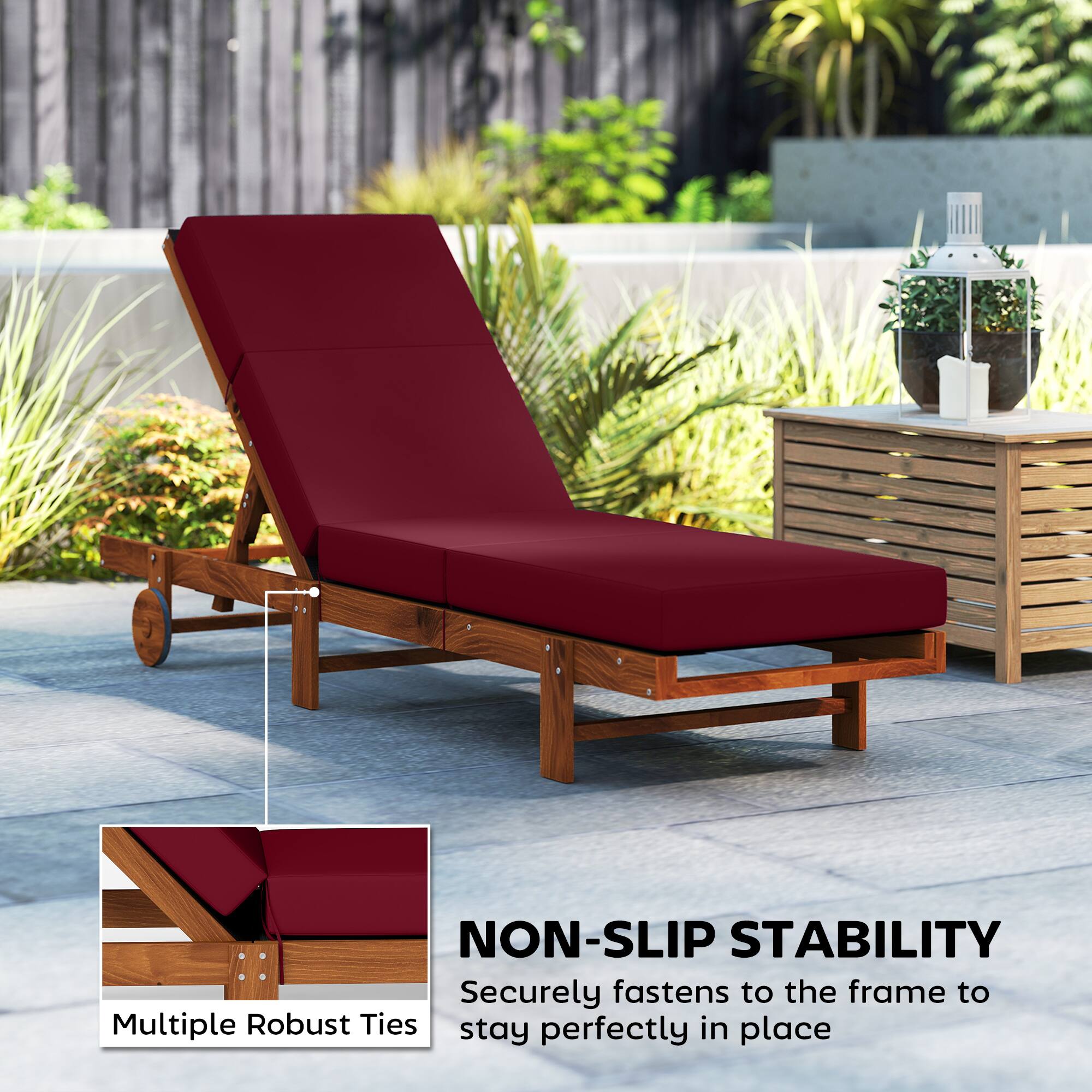 NON-SLIP STABILITY  
Securely fastens to the frame to stay perfectly in place  

Multiple Robust Ties