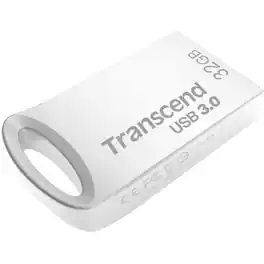 Transcend - 32GB JetFlash 710S USB 3.0 Flash Drive - 32 GB - USB 3.0 - 90 MB/s Read Speed - 24 MB/s Write Speed - Silver