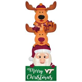 Fan Creations - Virginia Tech Hokies 31'' Santa Stack Leaner - Multicolor