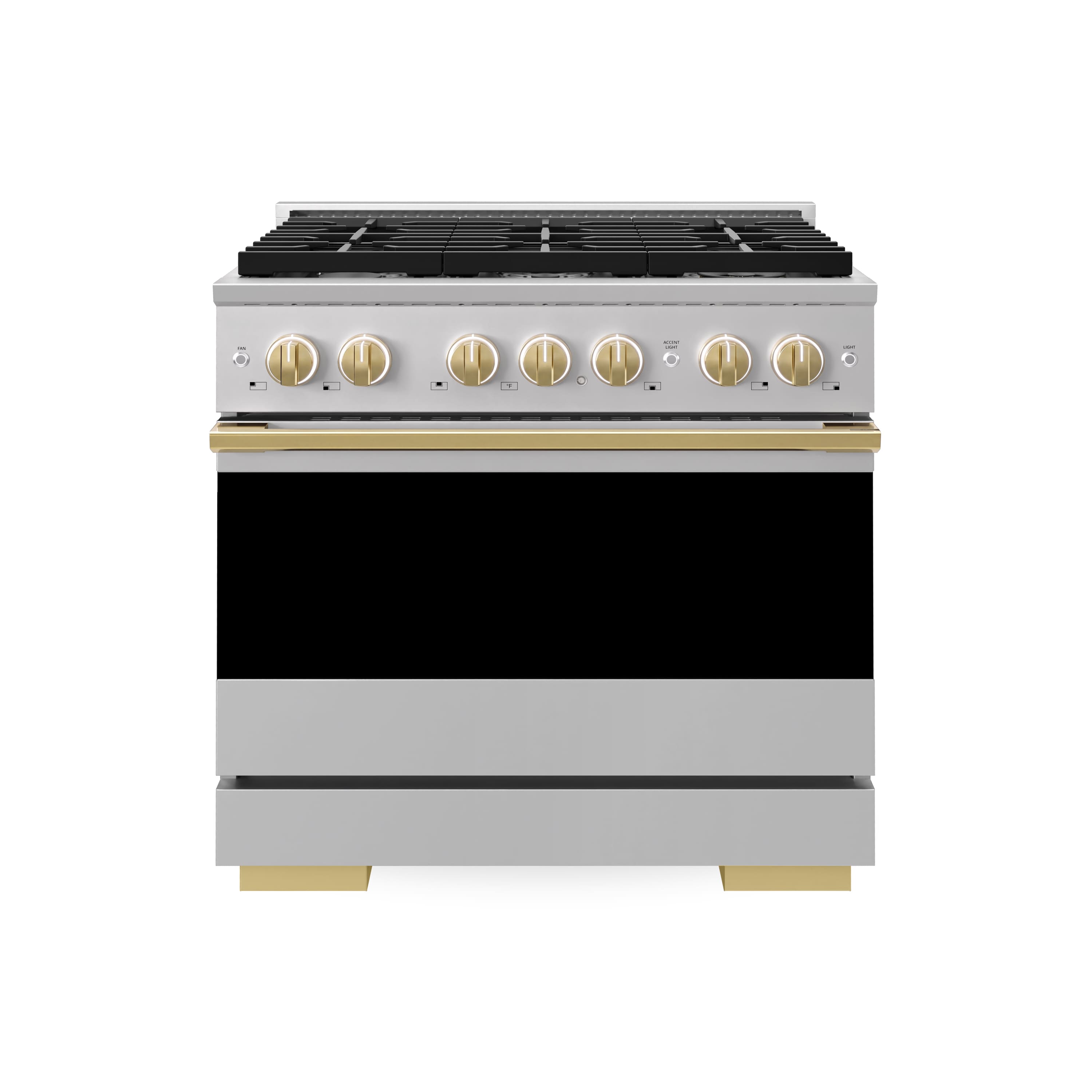 ZLINE - Autograph 36 in. 5.2 cu. ft. Marino Freestanding Gas Range with 6 Burners and Convection Oven with Gold Accents - Stainless Steel price history on PriceWatchPro