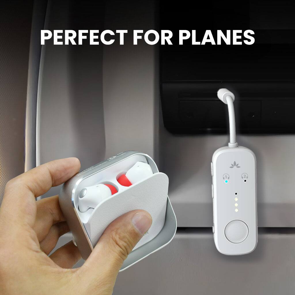 Angle. avantalk - Sky Infinity NC - Noise Cancelling Earbuds for Airplane Travel.