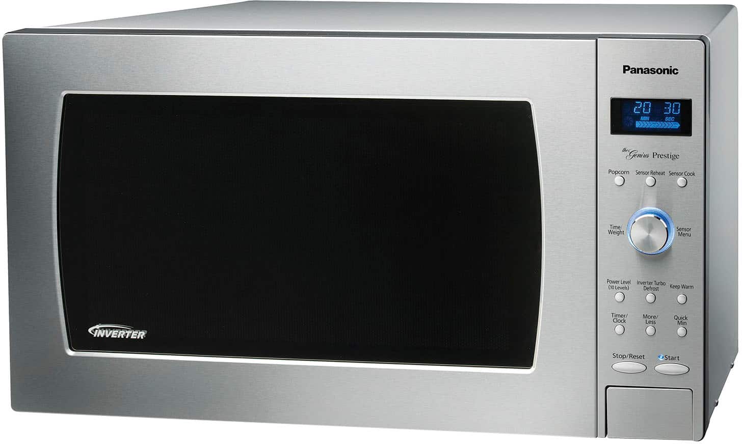 Alt View 1. Panasonic - 2.2 Cu. Ft. 1250 Watt SD987SA Full-Size Microwave with Inverter - Stainless Steel.
