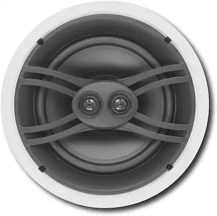 Front. Yamaha - 8" 3-Way In-Ceiling Speakers (Pair) - White.