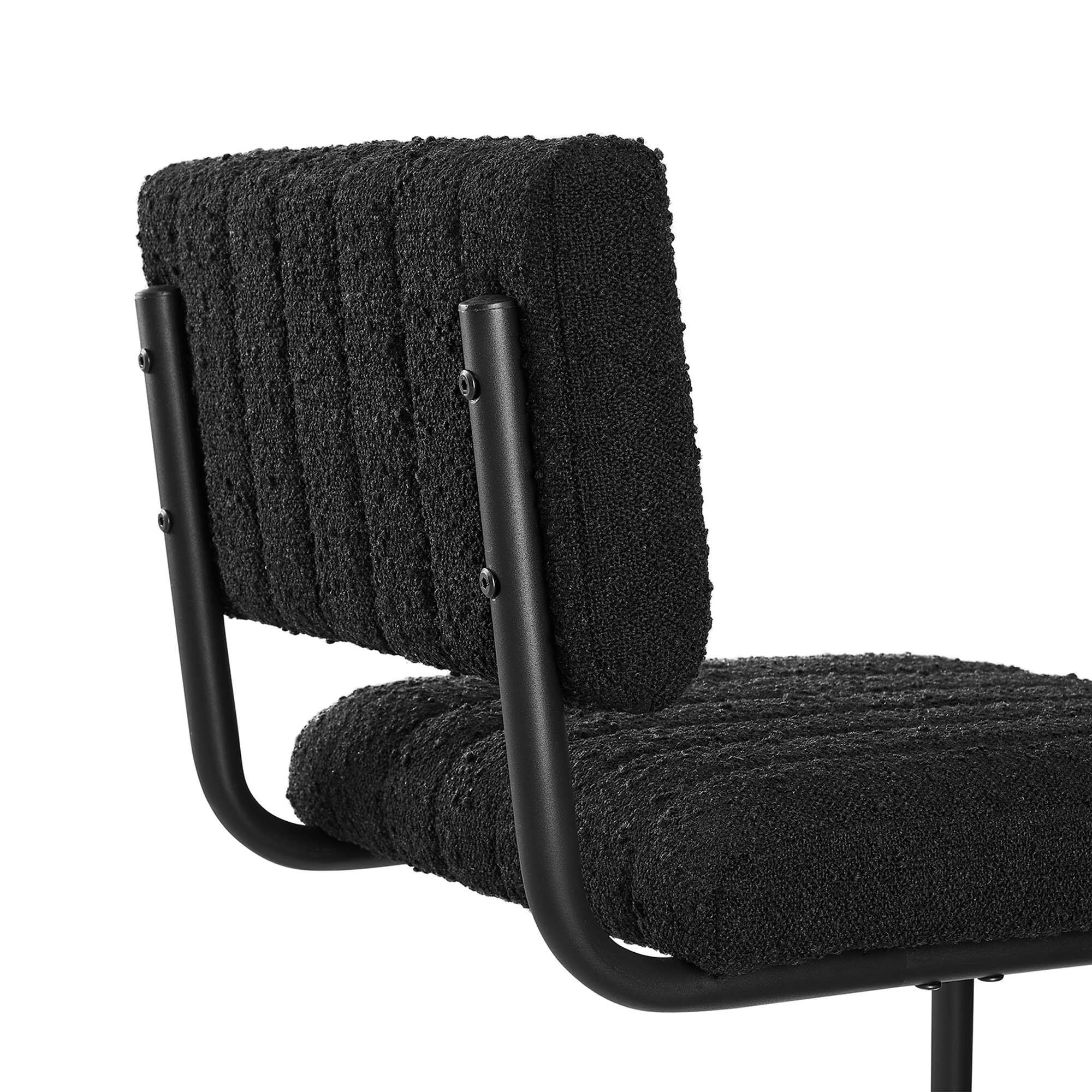 Alt View 6. Modway - Parity Boucle Bar Stools Set of 2 by Modway - Black Black.