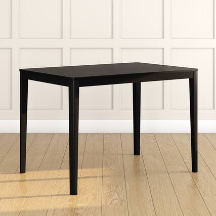 Front. Grain & Grove - Crew Dining Table, Black - Black.