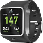 Front Zoom. adidas - miCoach Smart Run GPS Watch - Black.