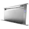 Front. Viking - 36"W. Rear Downdraft - Stainless steel.